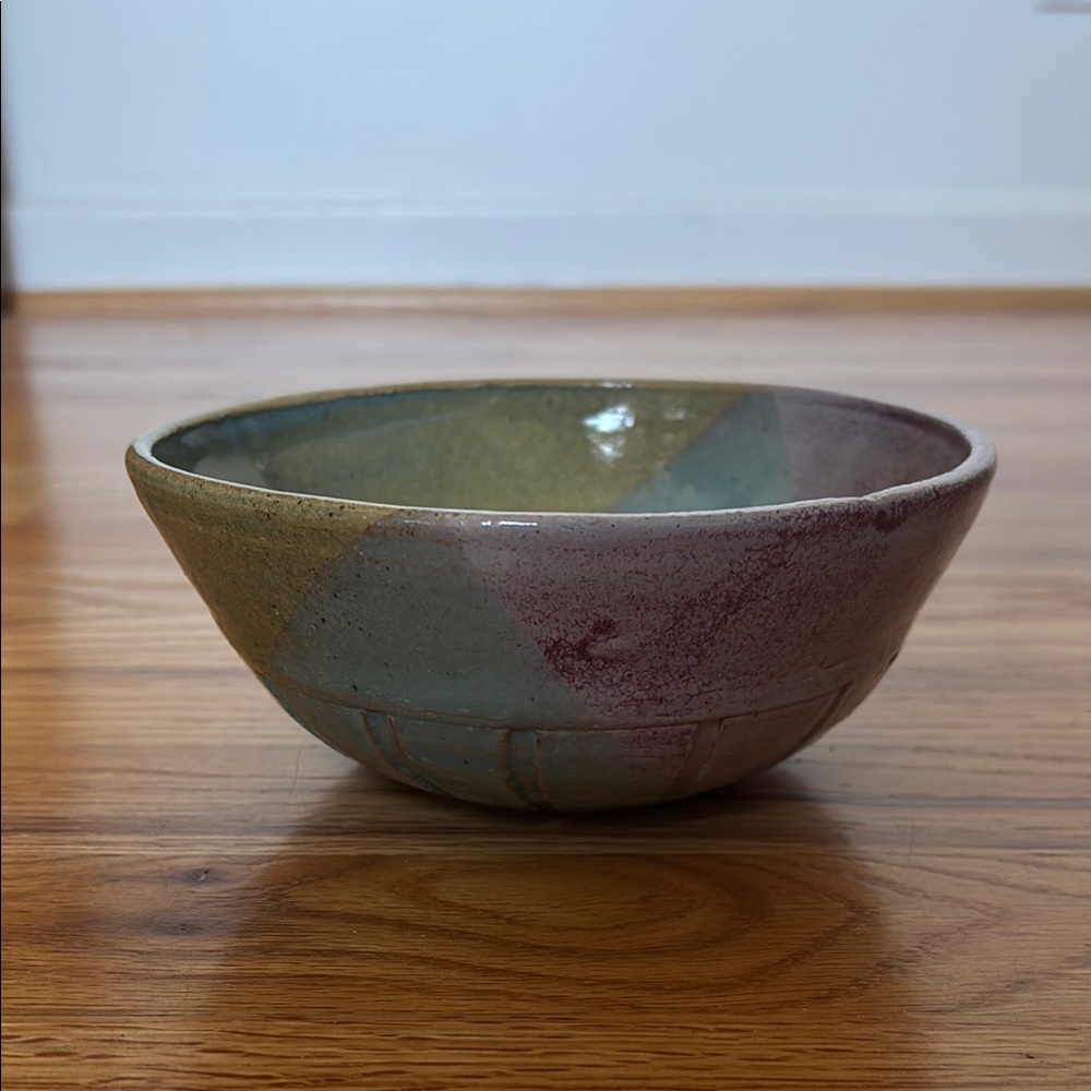6.5” wide Handcrafted Ceramic Bowl - Multicolor